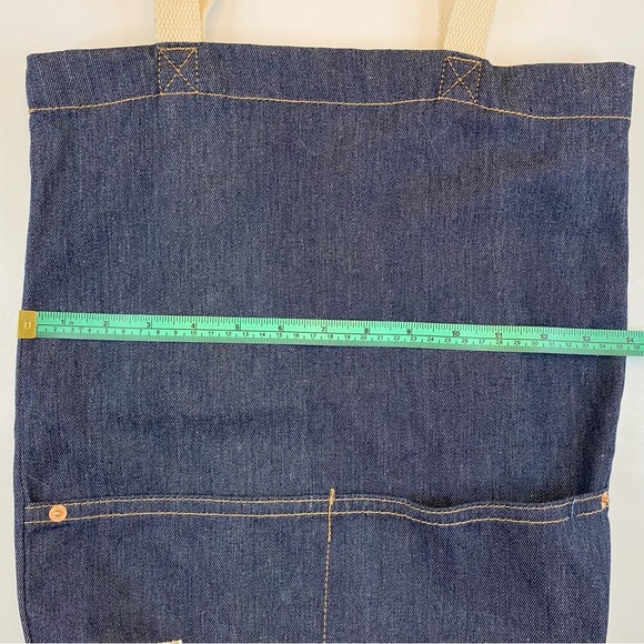 Gap Denim & Canvas Reusable Tote Bag w/ Pockets Lightweight - Picture 3 of 5